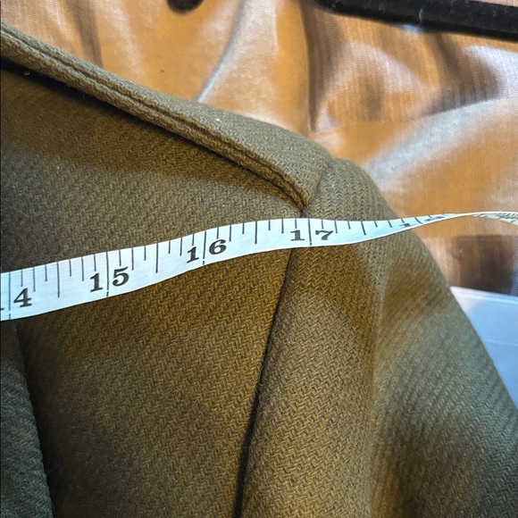 Zara Woman’s Olive Double-Breasted Coat with Gold Buttons - Picture 9 of 9